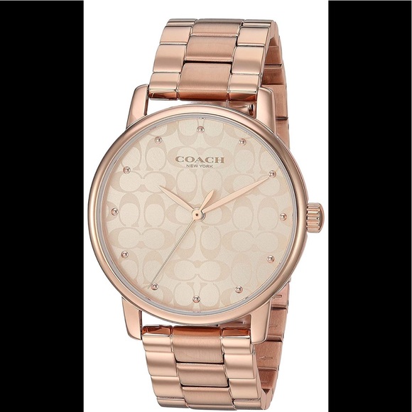 NEW COACH GRAND ROSE GOLD ROSE DIAL SIGNATURE brand new in box - Picture 3 of 5